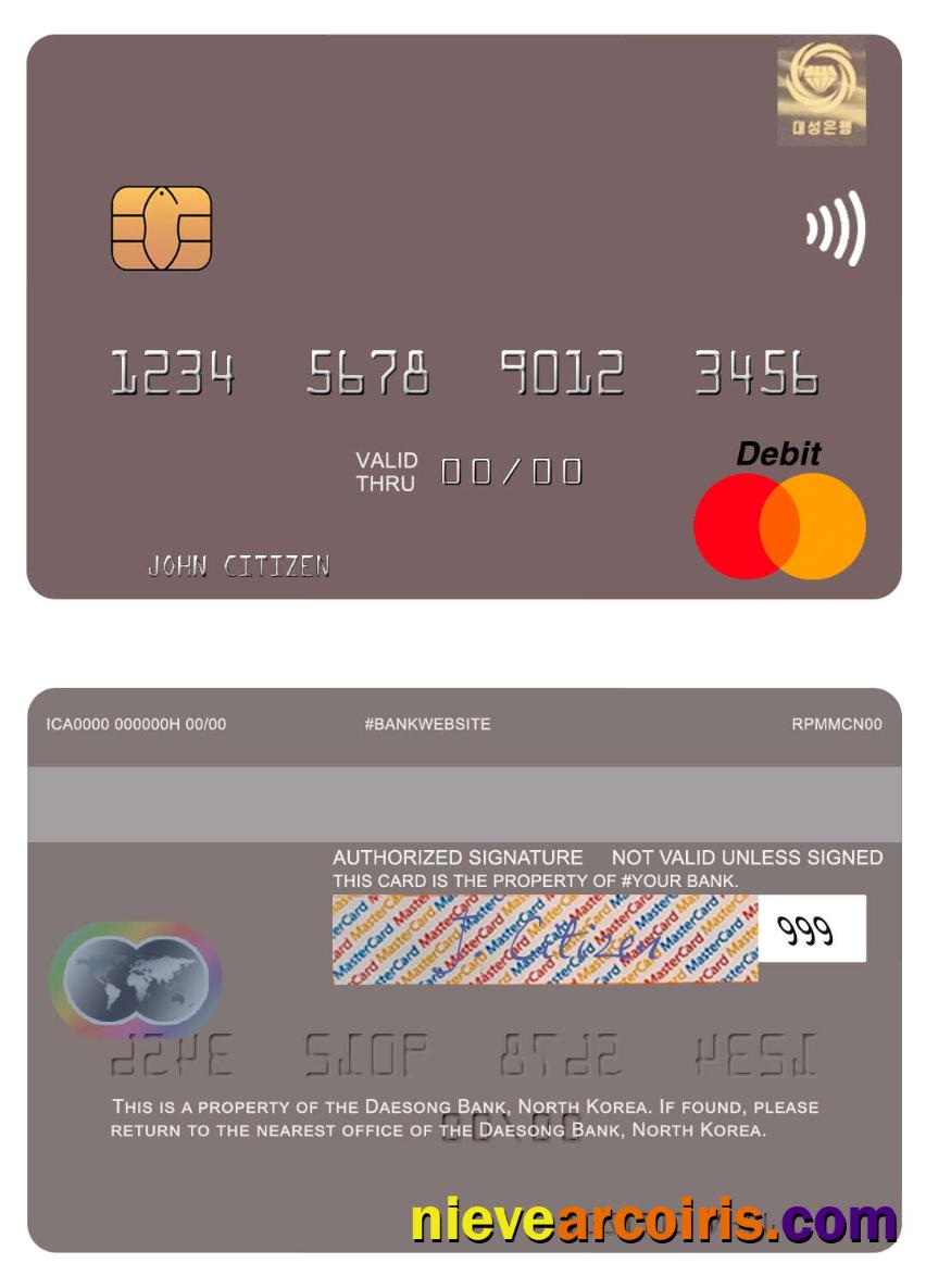 North Korea Daesong Bank mastercard